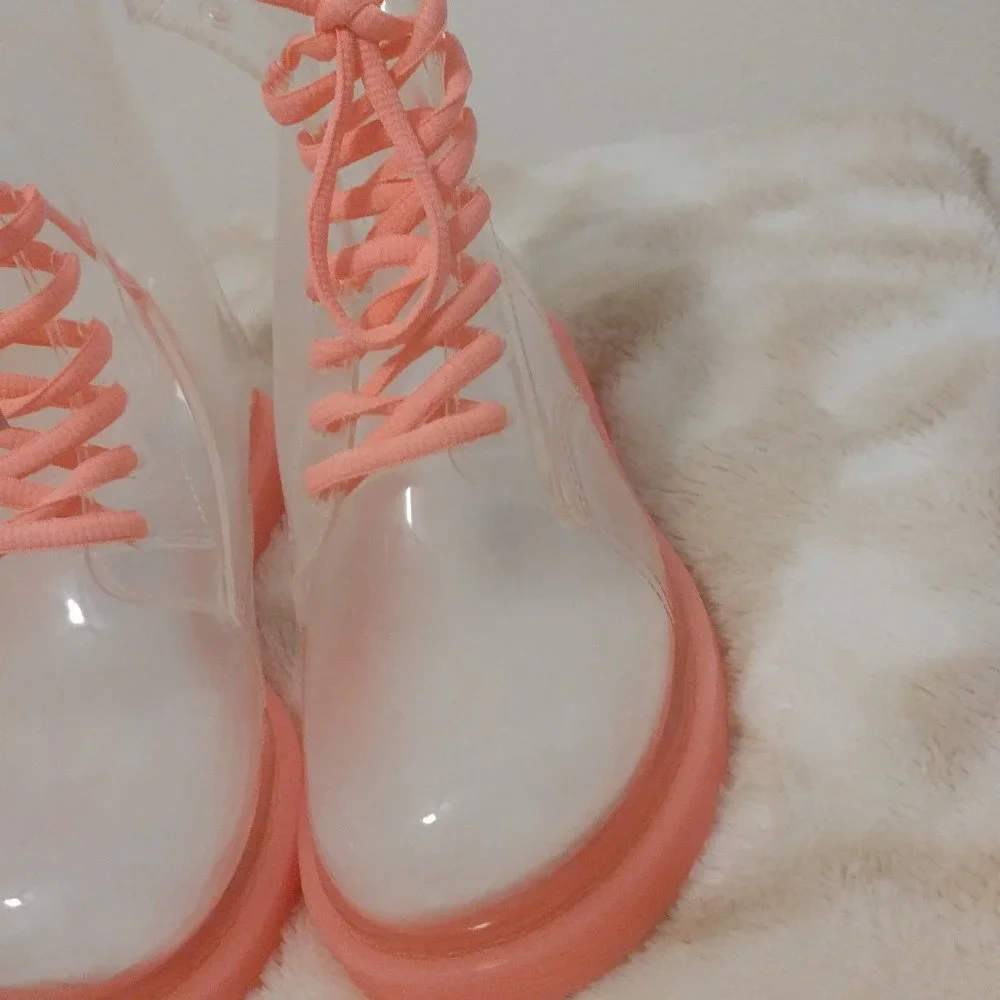 Workshop Ginny Pink Fluorescent Boots Size 36 NWOB